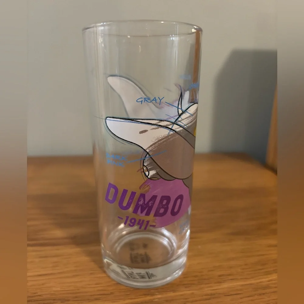 Disney INK and PAINT Dumbo 12oz Drinking Glass